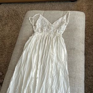 SHEIN FEMININE OFF-WHITE MAXI SIZE L
